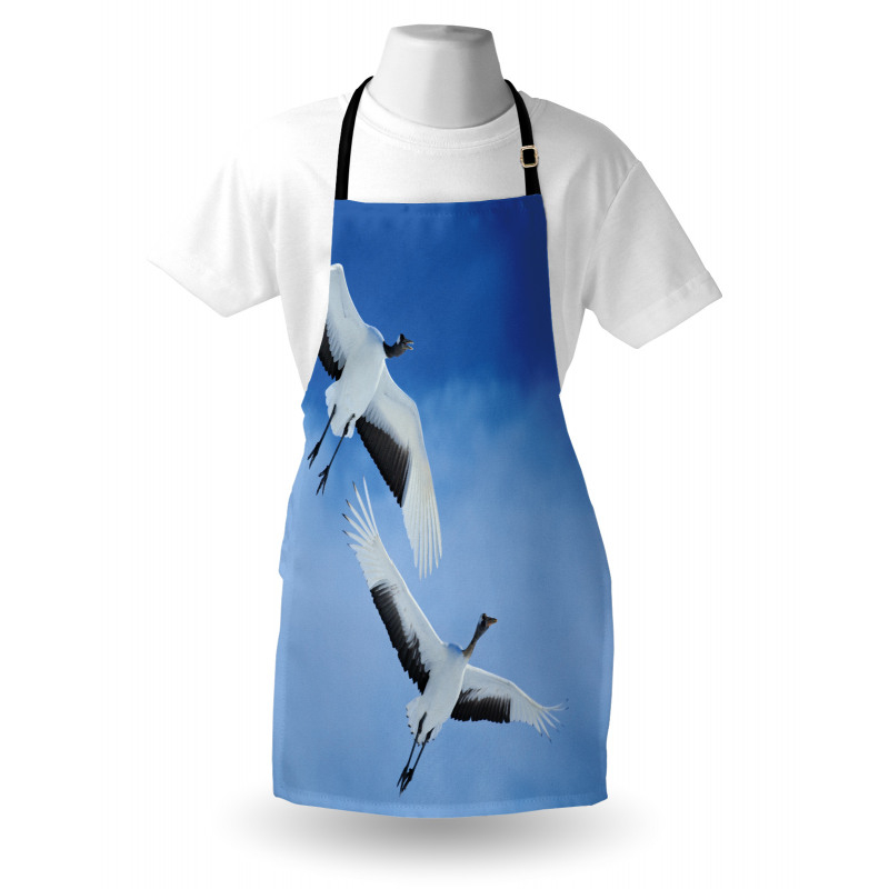 Red Crowned Cranes Japan Apron