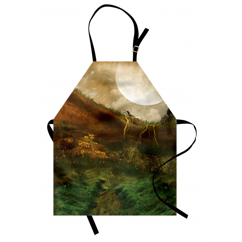 Valley with Full Moon Apron