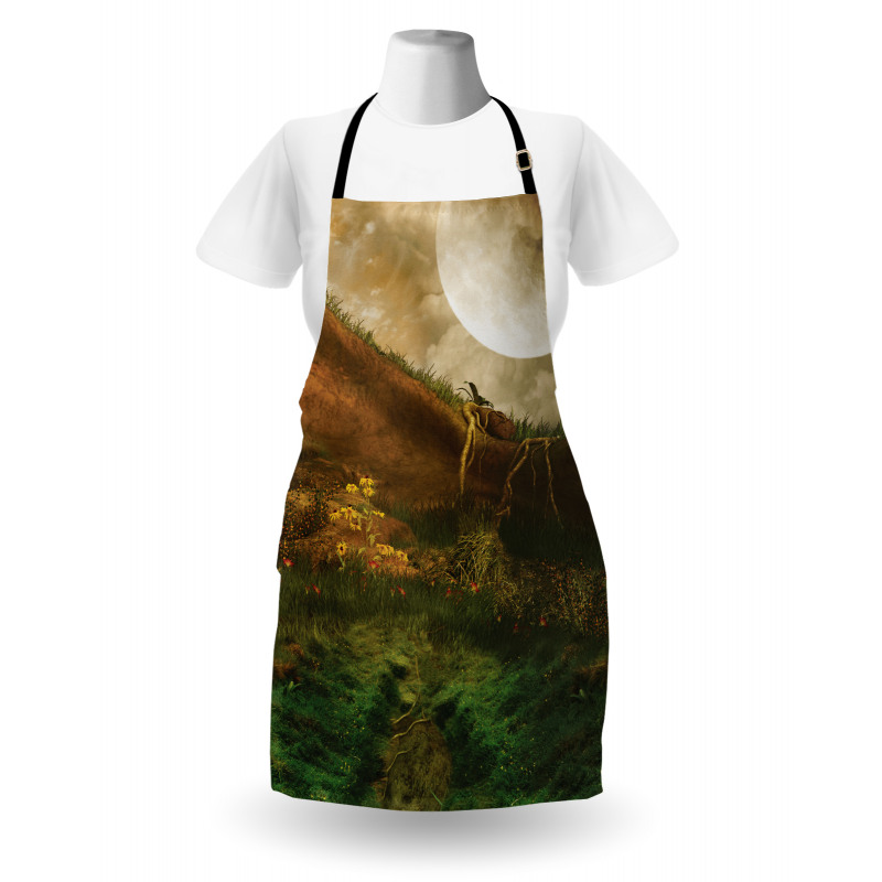 Valley with Full Moon Apron