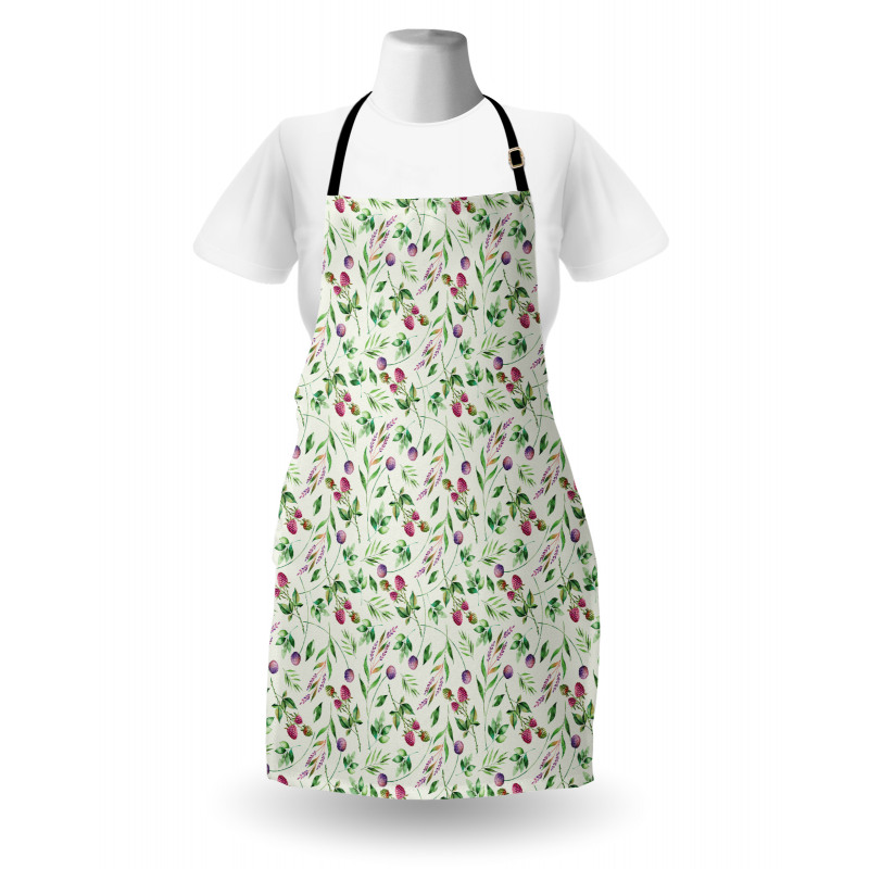 Raspberry Leaves Petals Apron