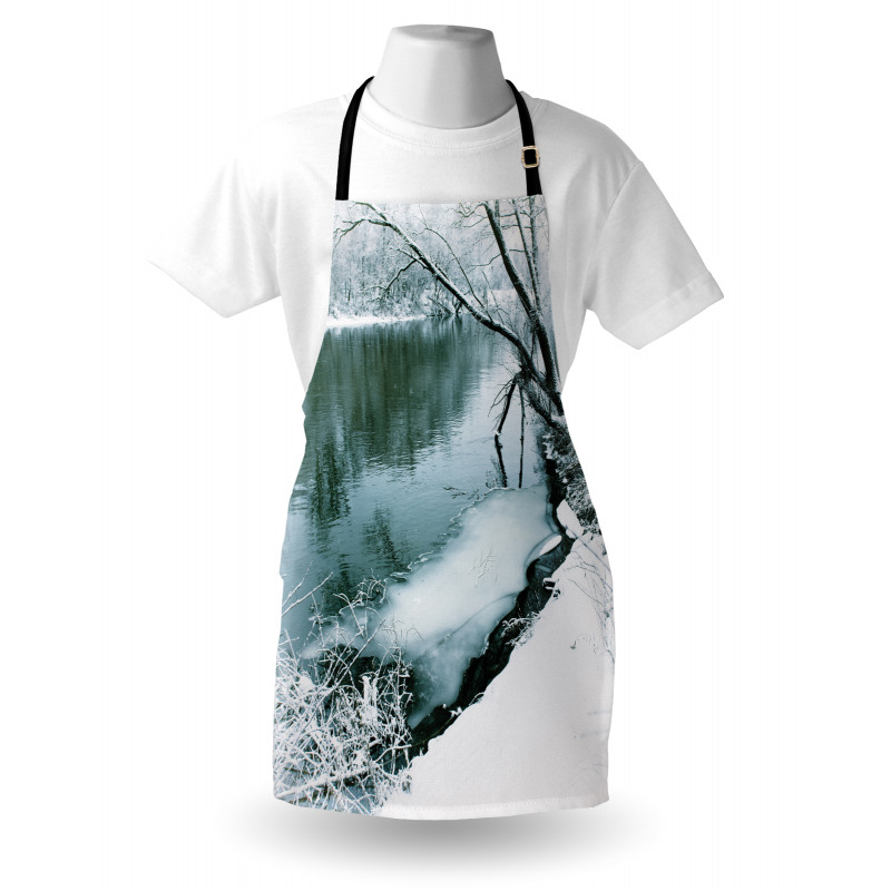 Winter Snowy Foliage Apron