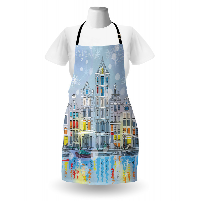 Amsterdam Canal Xmas Apron