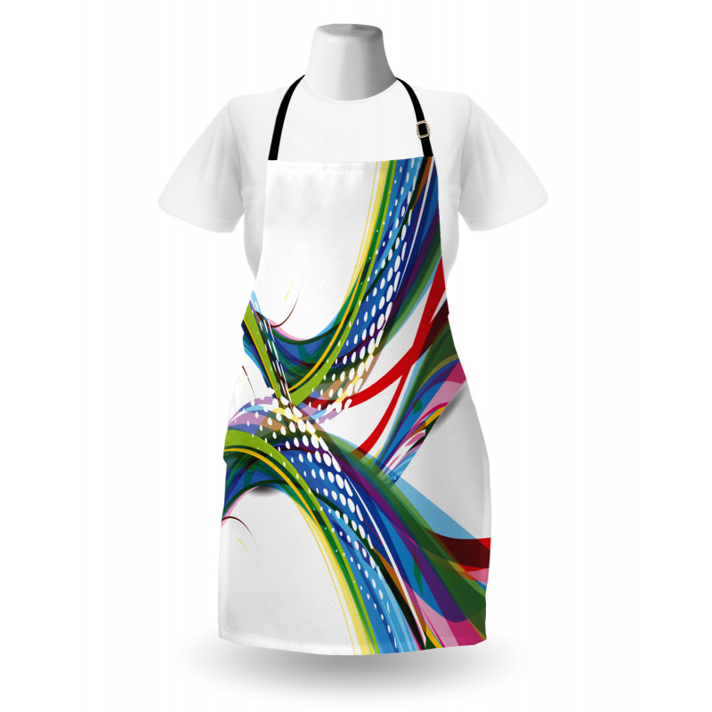 Abstract Wave Ombre Apron