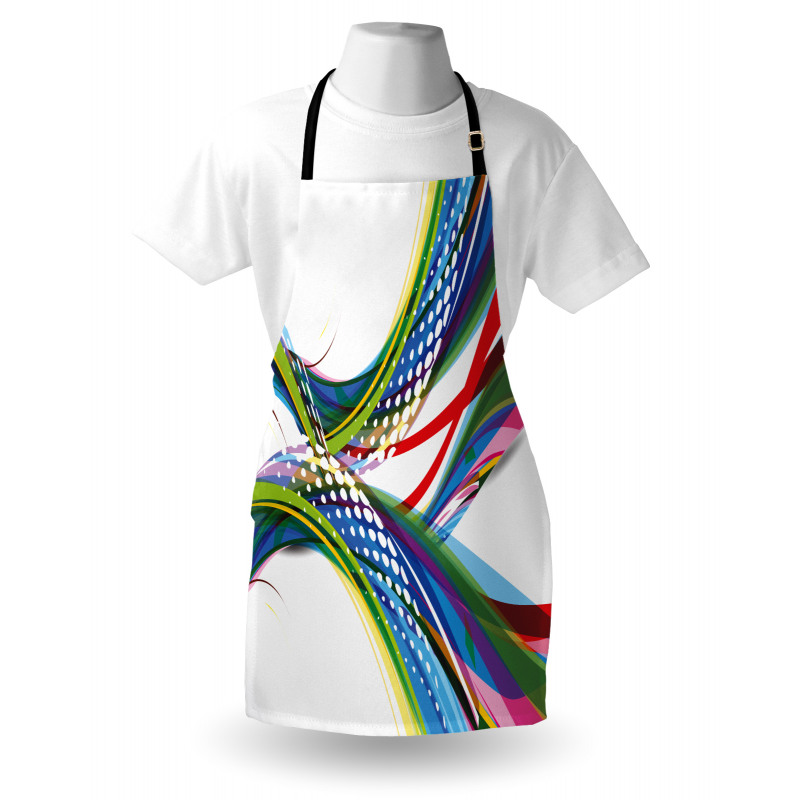 Abstract Wave Ombre Apron