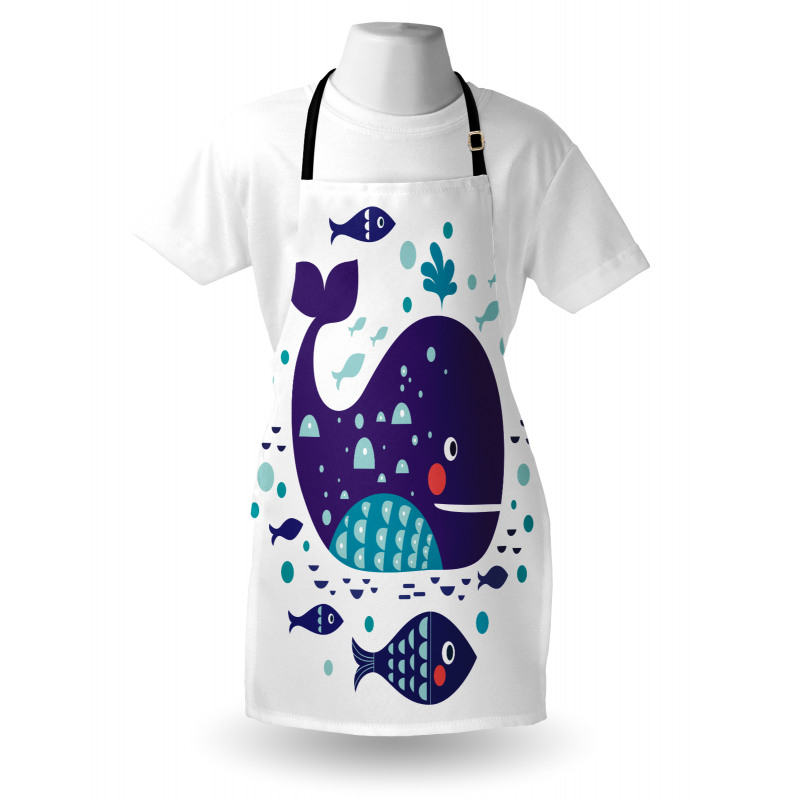 Ocean Cartoon Big Fish Apron