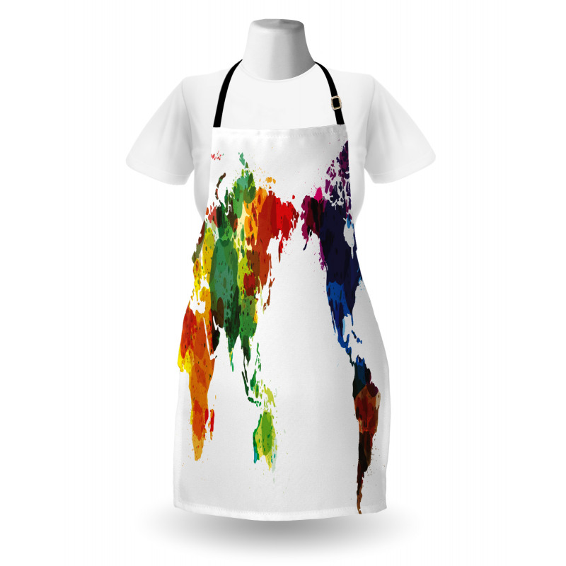 Abstract Wold Map Apron