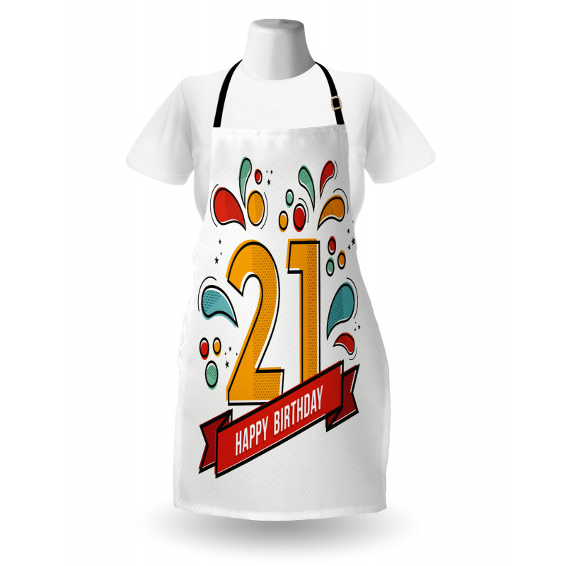 Digital 21 Birthday Apron