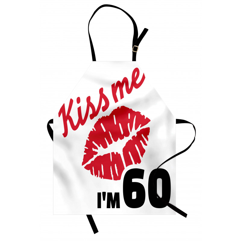 Kiss Me I am 60 Words Apron