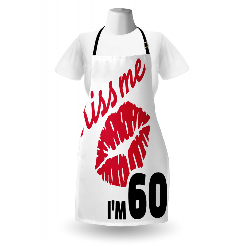 Kiss Me I am 60 Words Apron