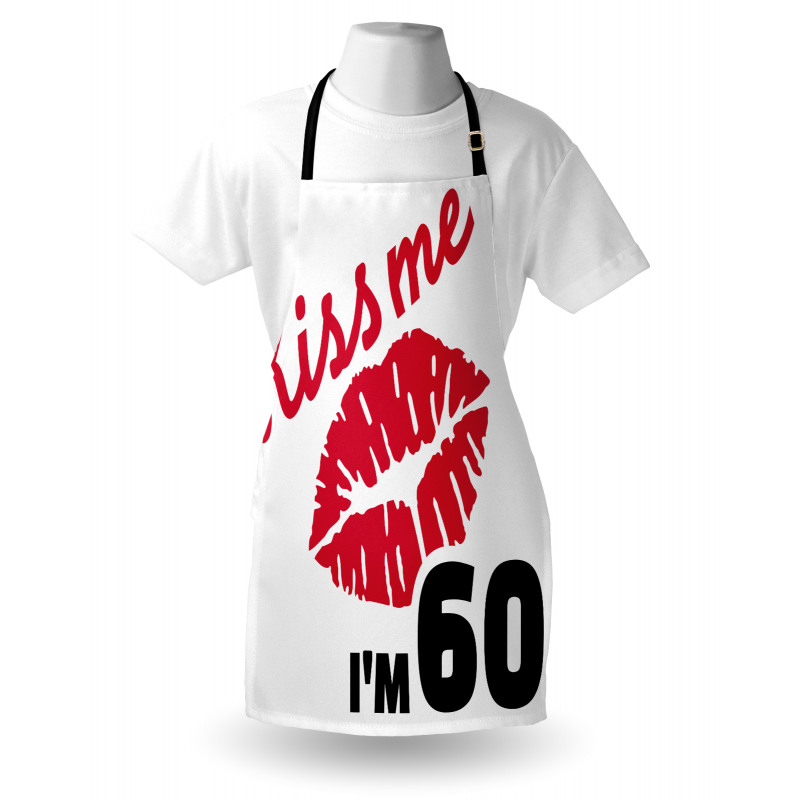 Kiss Me I am 60 Words Apron