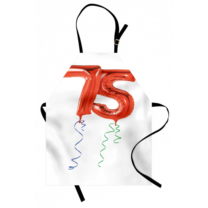 Red Number Balloons Apron