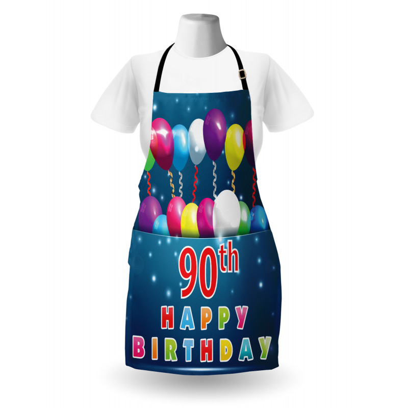 Doğum Günü Mutfak Önlüğü Doksan Yaş Balonları