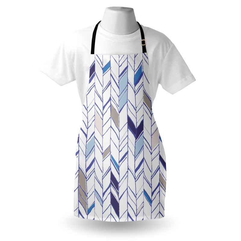 Boho Zigzag Sketchy Line Apron