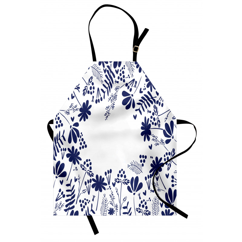 Botanic Flowers Leaves Apron