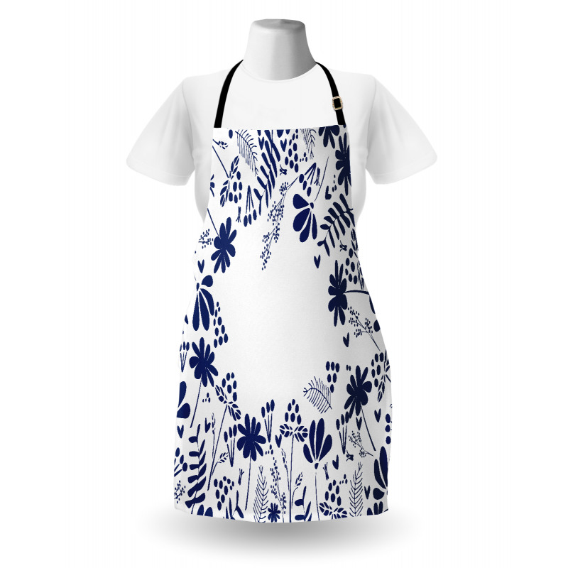 Botanic Flowers Leaves Apron