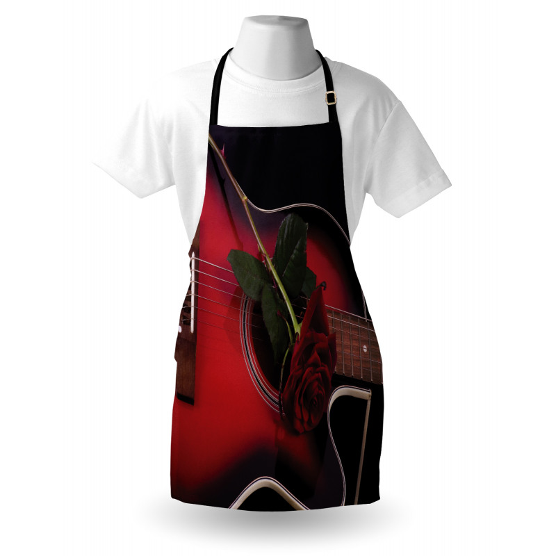 Guitar with Love Rose Apron
