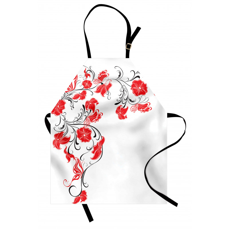 Japanese Flowers Ivy Apron