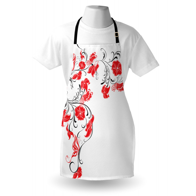 Japanese Flowers Ivy Apron