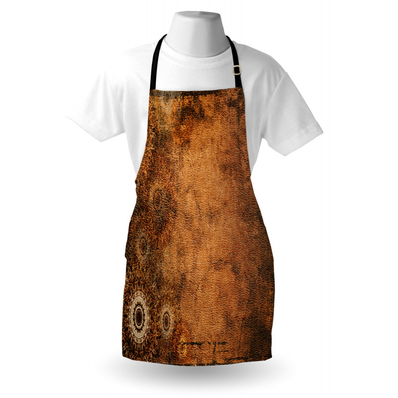 Aged Texture Vintage Floral Apron