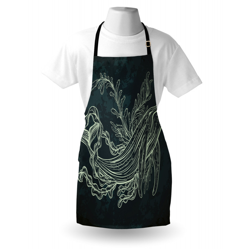 Doodle Coral Reef Seaweed Apron