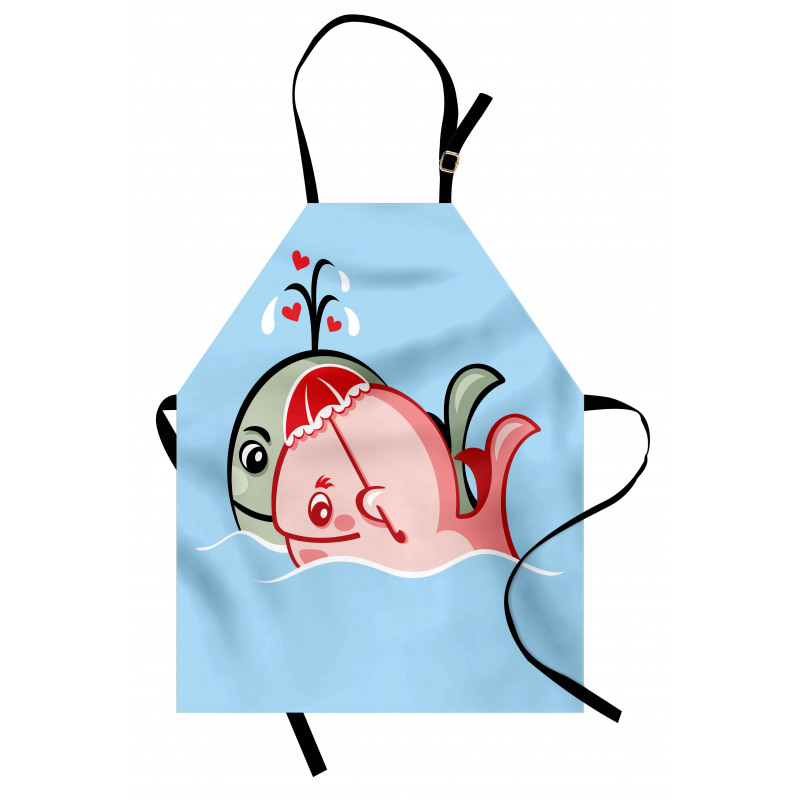 Whale Couple Apron