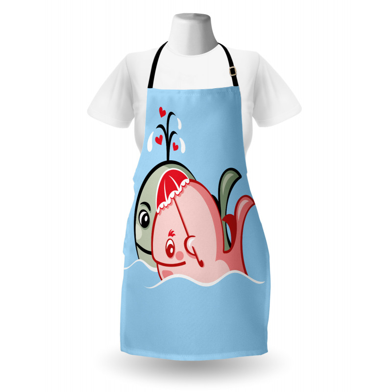 Whale Couple Apron