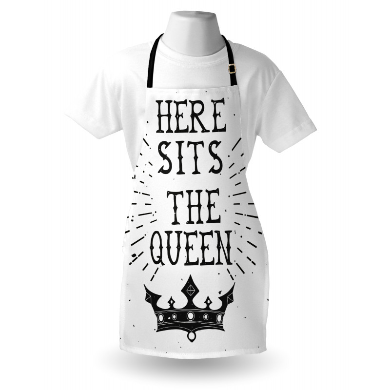 Vintage Words and Crown Apron