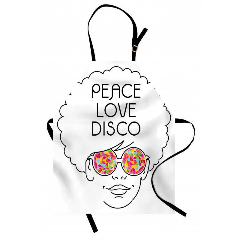 Girl Afro Hair Glasses Apron