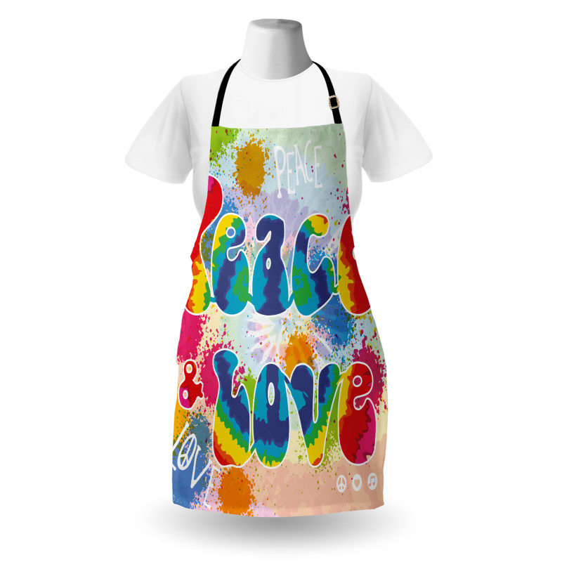 Peace and Love Funky Apron