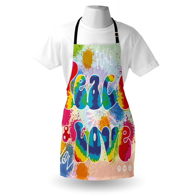 Peace and Love Funky Apron