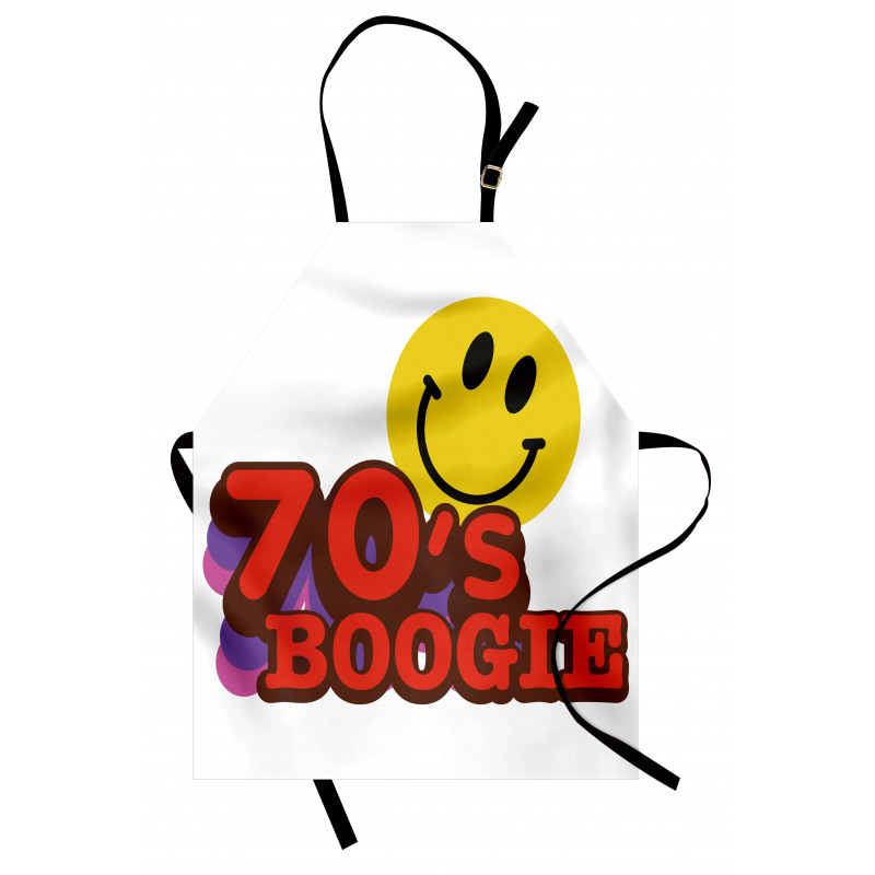 70s Boogie Funny Emoticon Apron