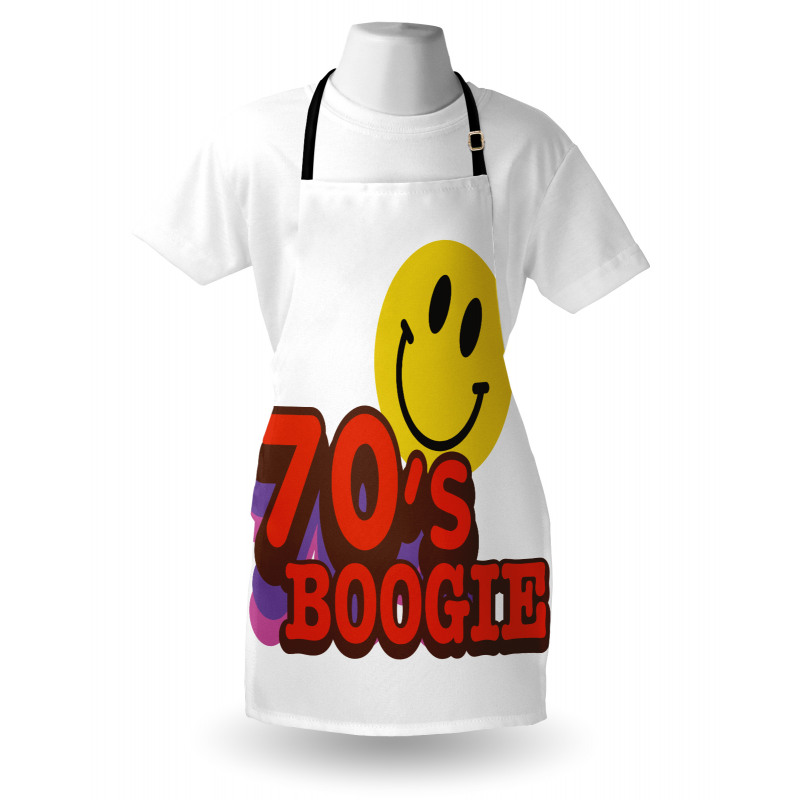 70s Boogie Funny Emoticon Apron