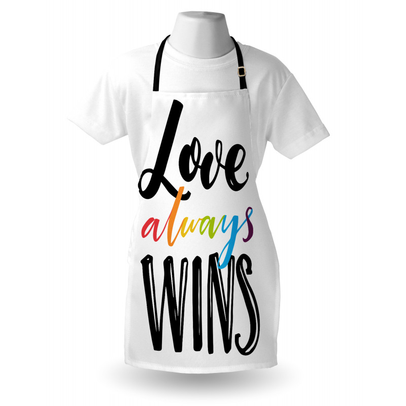 Love Always Wins Phrase Apron