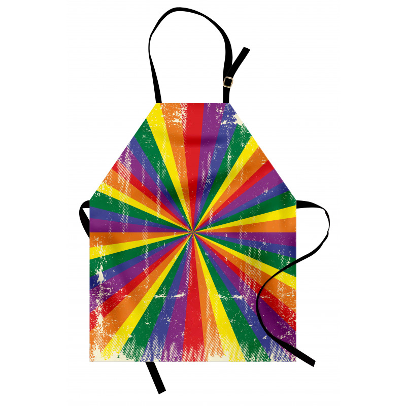 Vintage Radial Scratched Apron