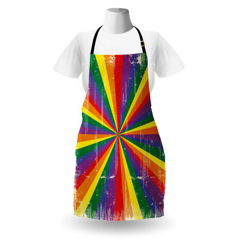 Vintage Radial Scratched Apron