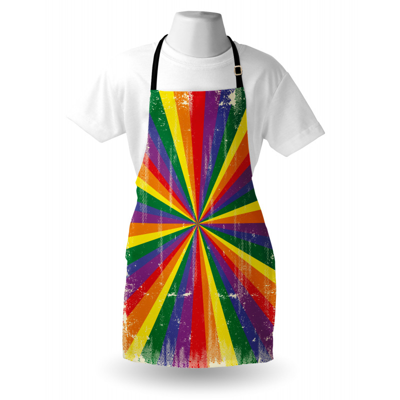 Vintage Radial Scratched Apron