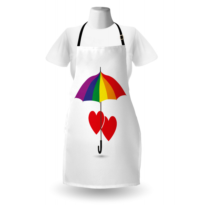 Hearts Umbrella Love Apron