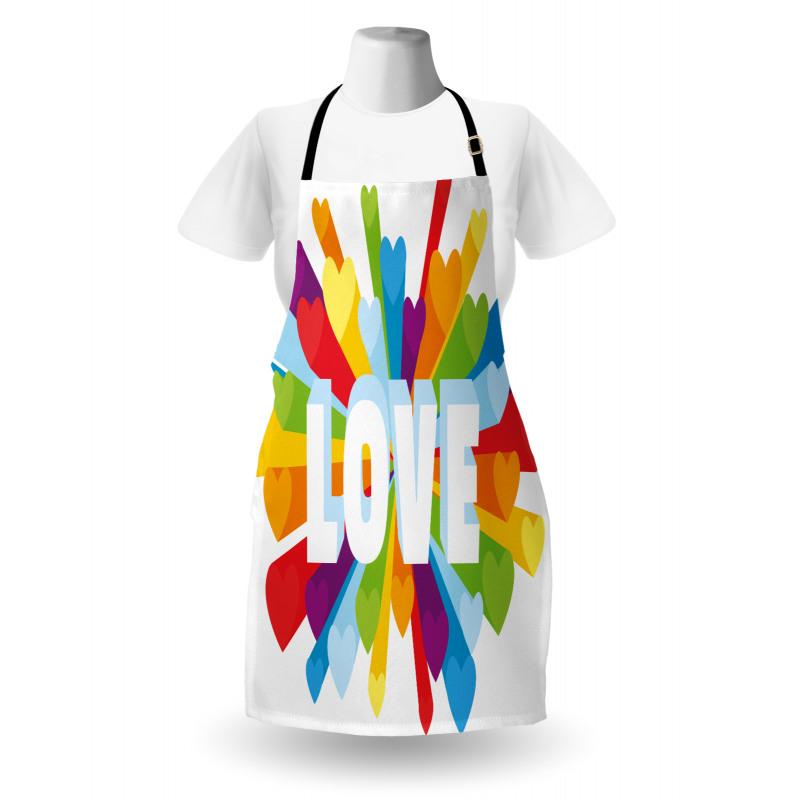 Love Burst Gay LGBT Apron