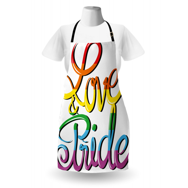 Love Text Rainbow Colors Apron