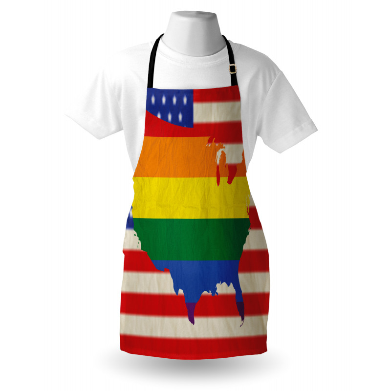 USA Flag Gay Rights Apron