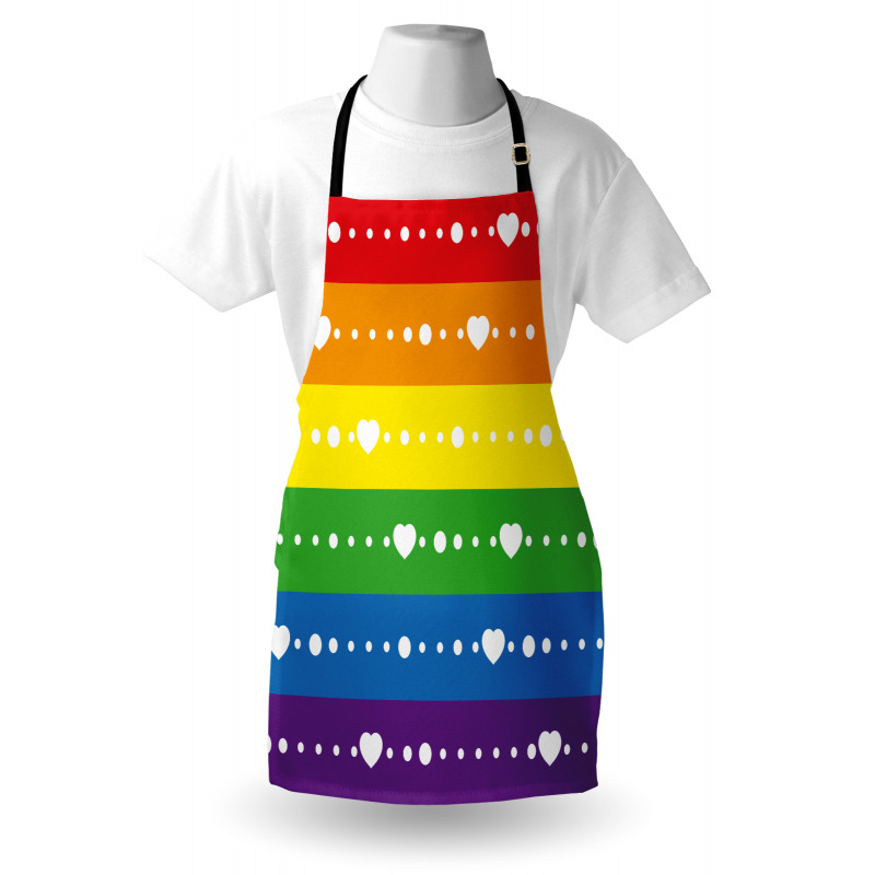 Gay Pride Flag Dots Apron