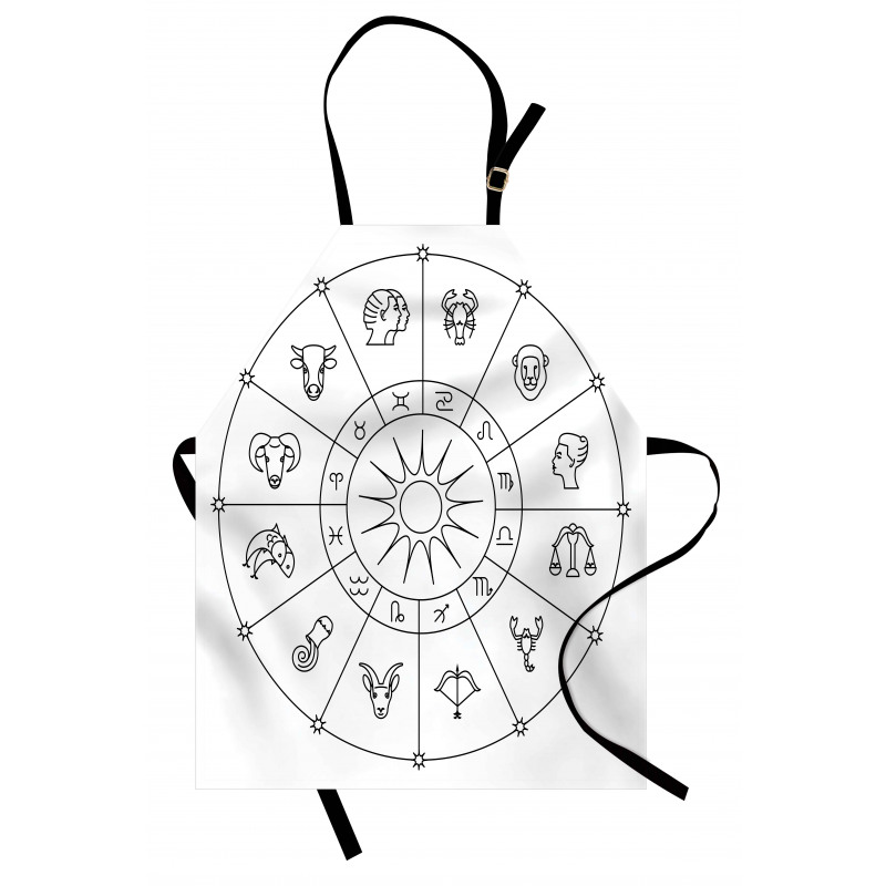 Sketchy Zodiac Circle Apron