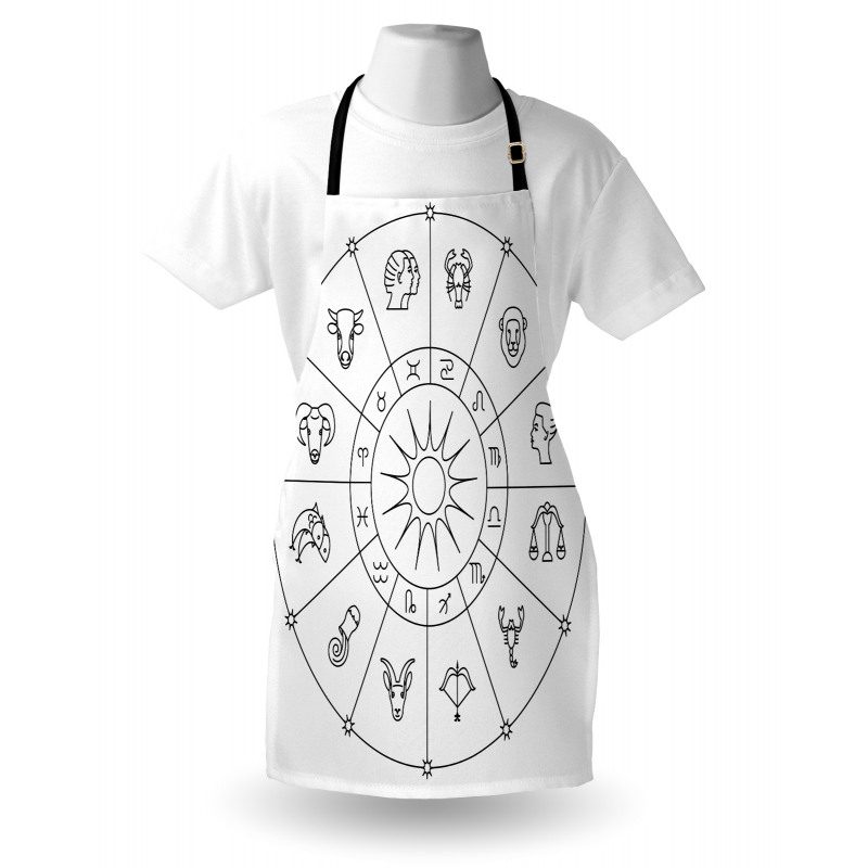 Sketchy Zodiac Circle Apron