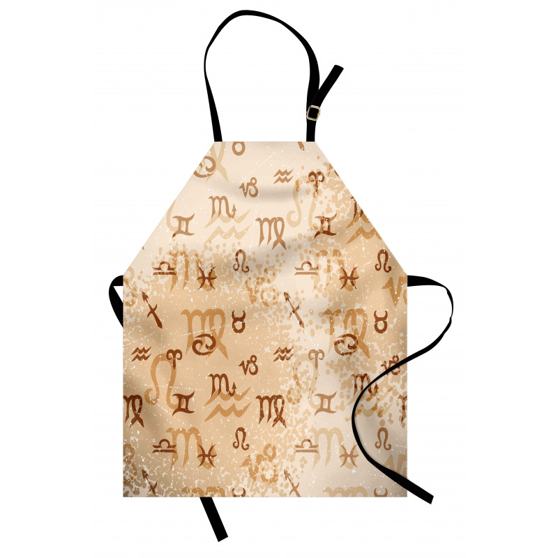 Zodiac Signs Grunge Apron