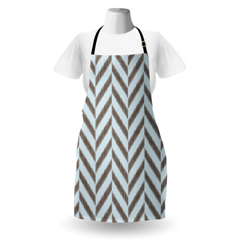 Sketchy Chevron Zig Zag Apron