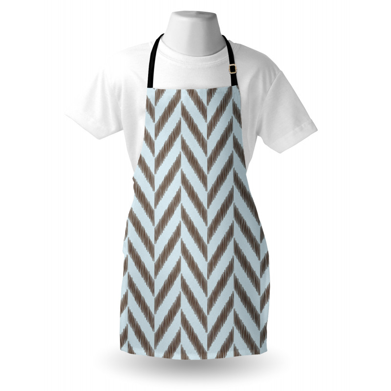 Sketchy Chevron Zig Zag Apron