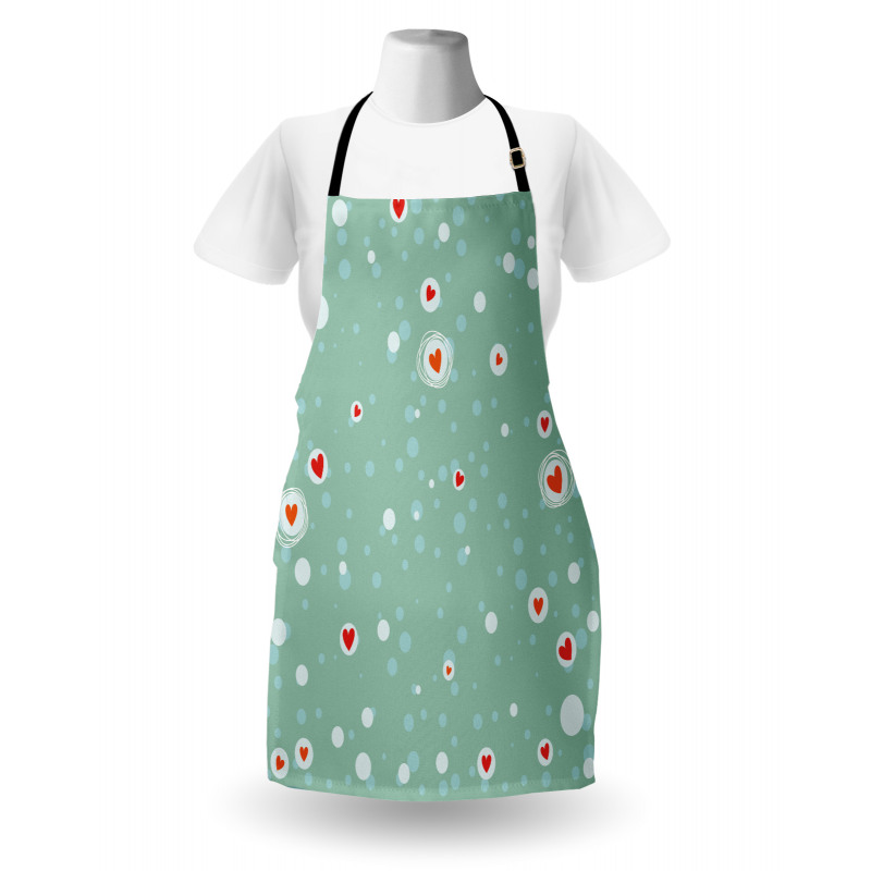 Sketch Circles and Hearts Apron