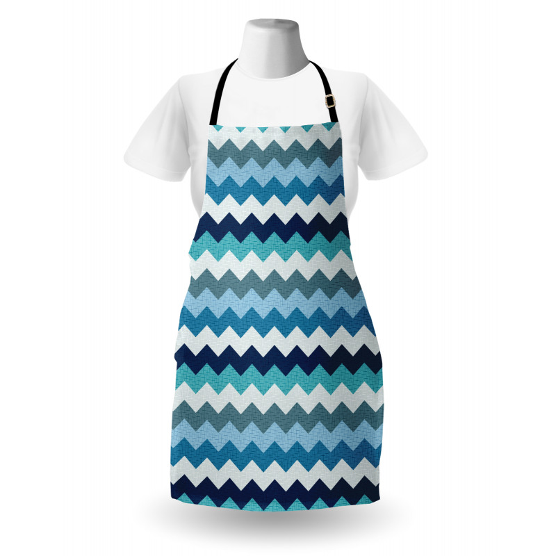 Retro Zig Zag Stripes Apron