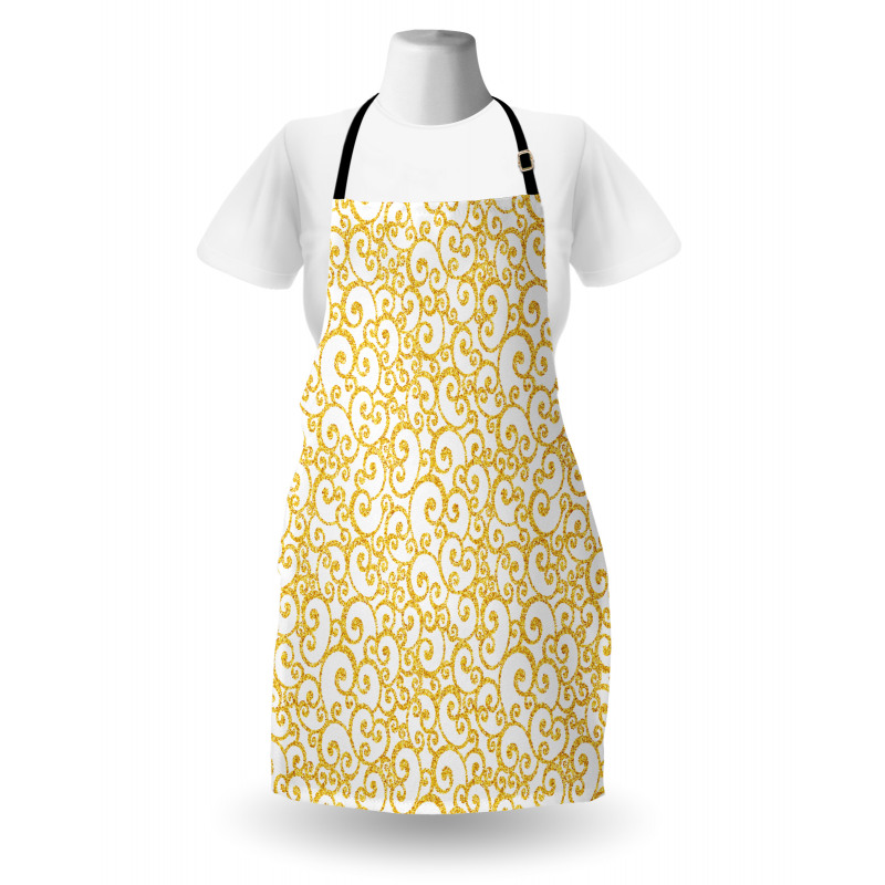 Swirling Lines Floral Apron