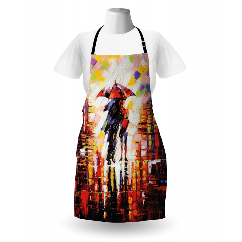 Romantic Painting Couple Apron